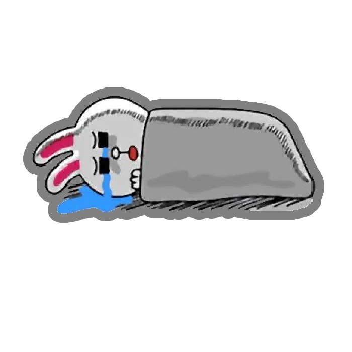 nhân vật khóc sticker khóc nằm bẹp