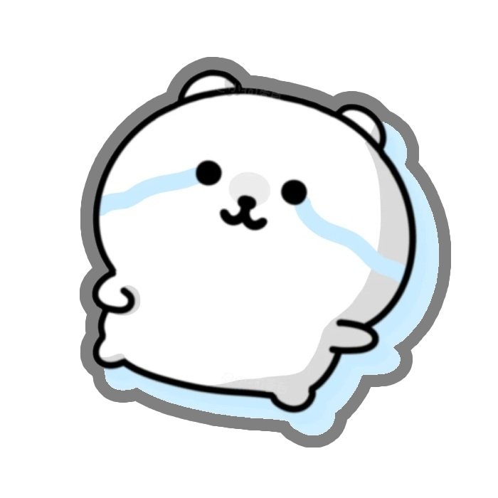 nhân vật viền xanh khóc sticker khóc