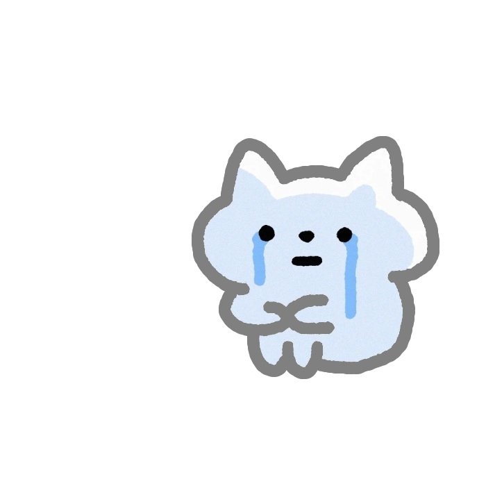 nhân vật xanh đứng khóc sticker khóc