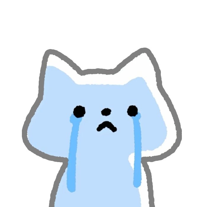 nhân vật xanh rơm rớm trong sticker khóc