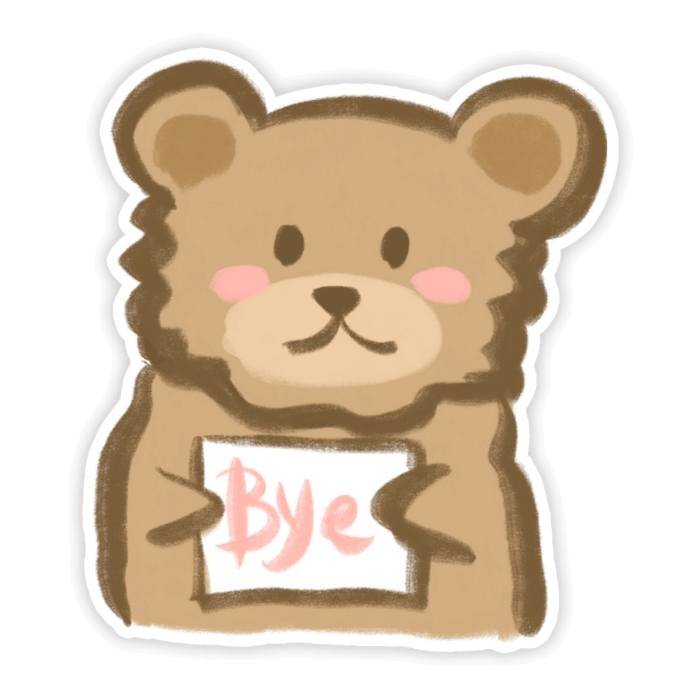 nói lời cuối nhẹ bằng sticker bye bye