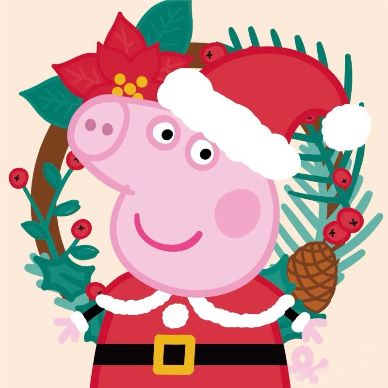 nụ cười tròn trịa của sticker heo peppa