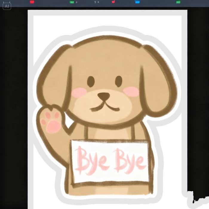 ra về trong không khí thân thiện sticker chào tạm biệt