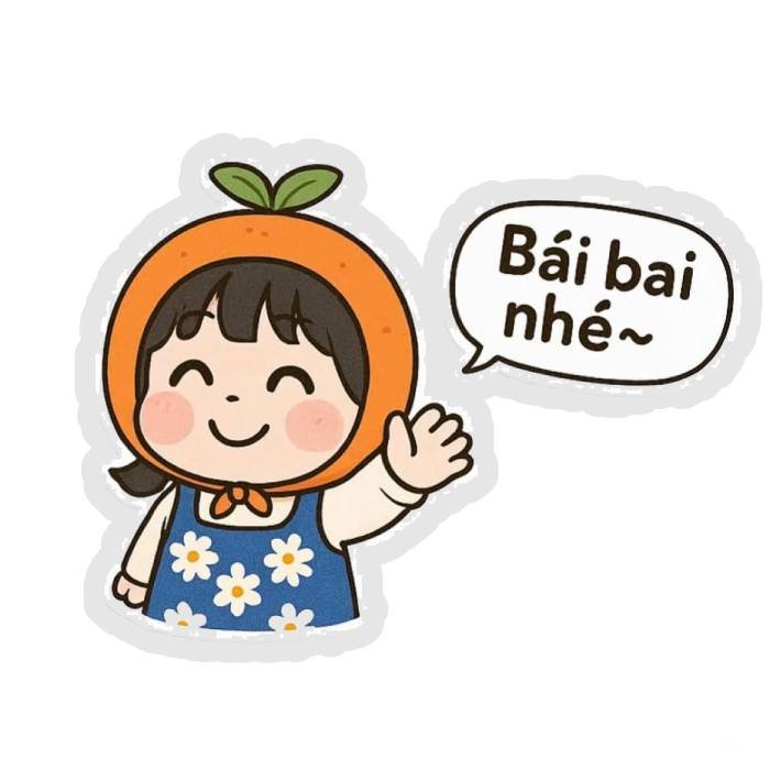 rời đi lịch sự với sticker chào tạm biệt