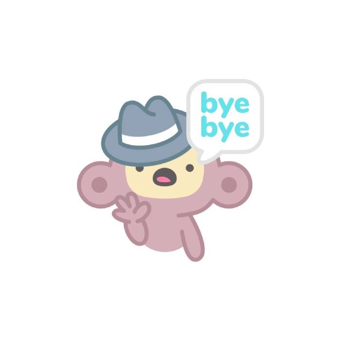 rời khỏi đoạn chat bằng sticker tạm biệt