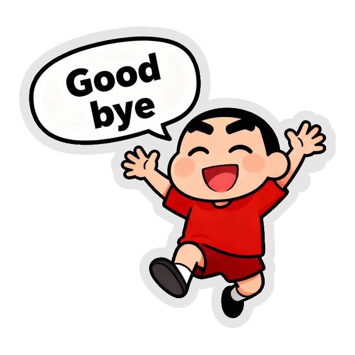 sticker bye bye tạo cảm giác thoải mái