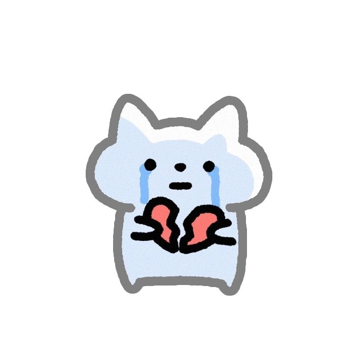 sticker khóc nhân vật trắng ôm mặt