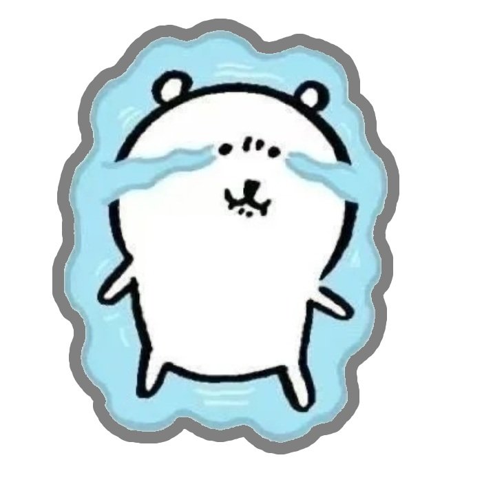 sticker khóc nhân vật xanh khóc lớn