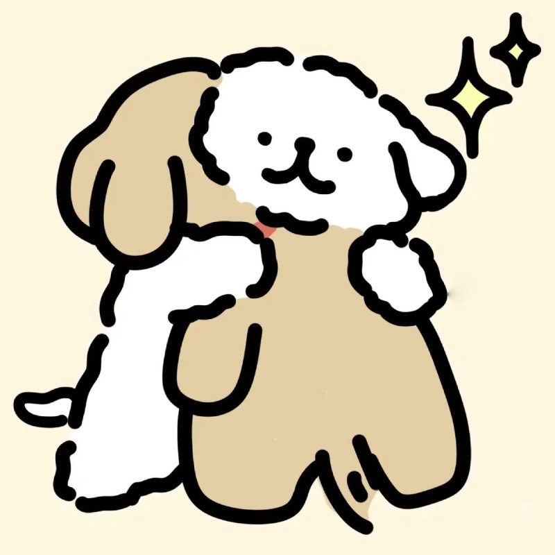 sticker ôm cute má kề má nhìn cưng