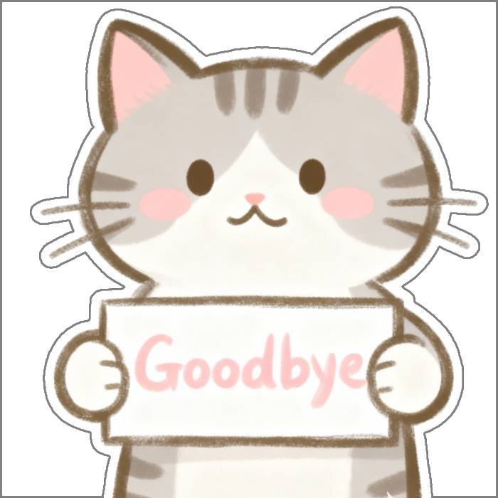 sticker tạm biệt dùng trước khi đi ngủ