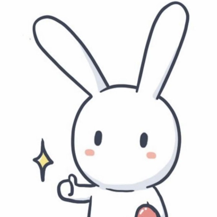 sticker thỏ bảy màu biểu cảm quen thuộc dễ nhận