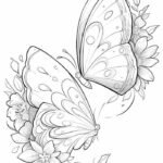sưu tập tranh tô màu con bướm cho bé