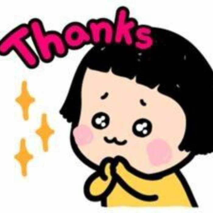 tạo điểm kết nhẹ sticker cảm ơn