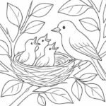 tình mẫu tử qua tranh tô màu chim én