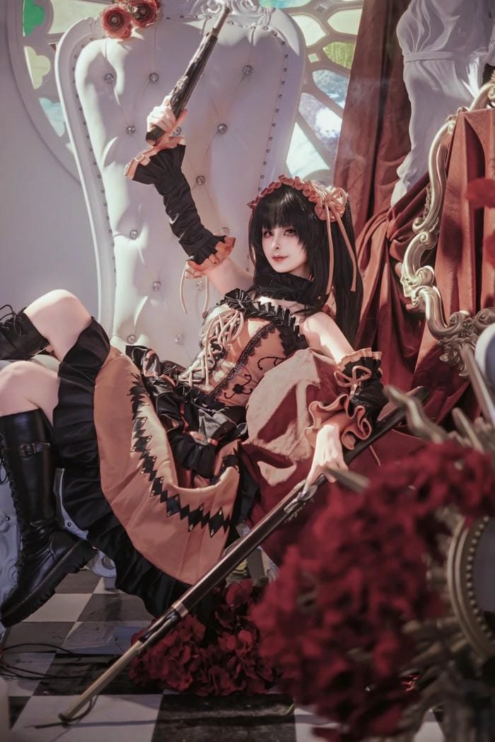 tinh thần Date A Live giữ trong cosplay kurumi