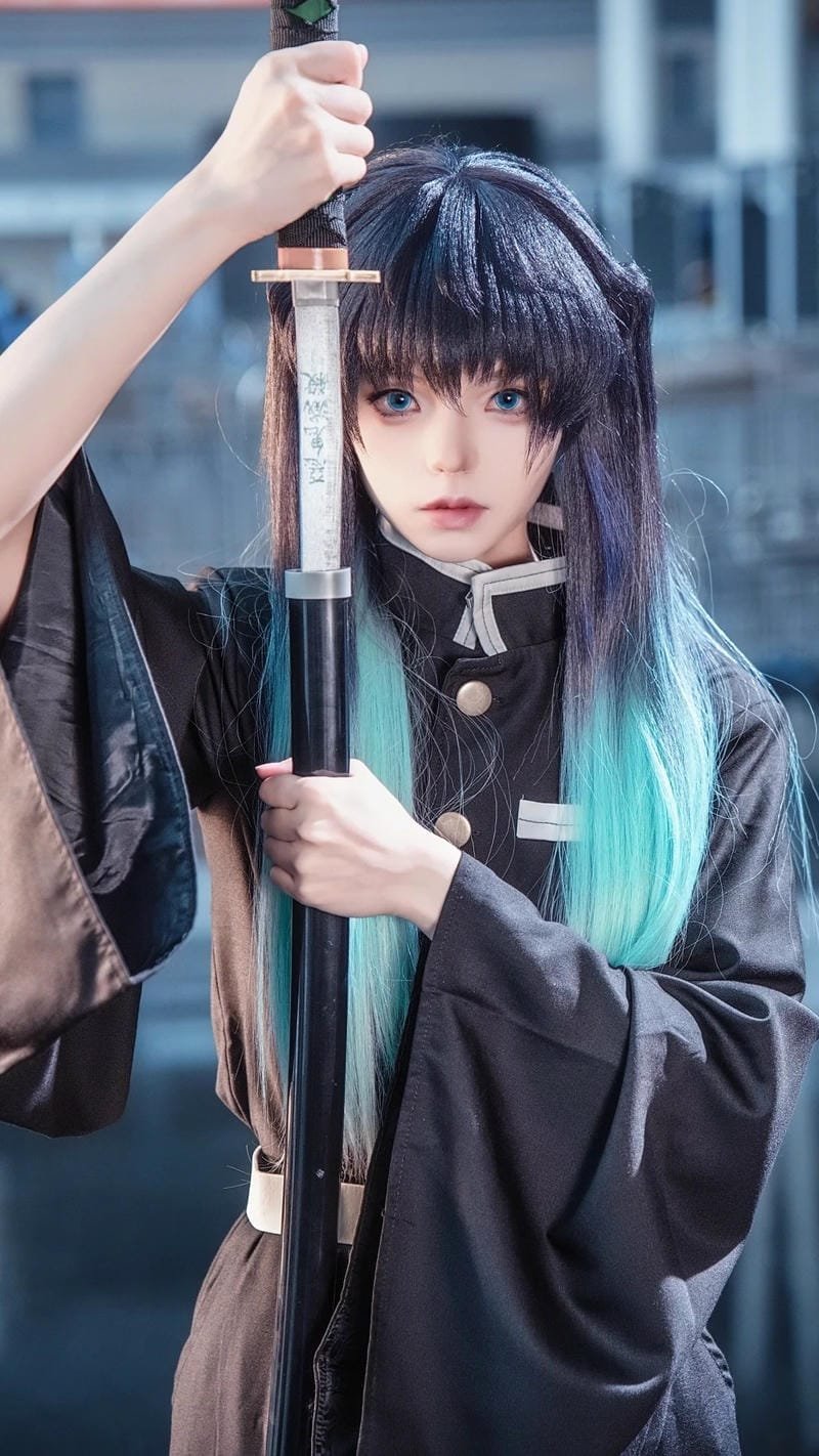 tinh thần kiếm đạo hiện rõ muichiro cosplay