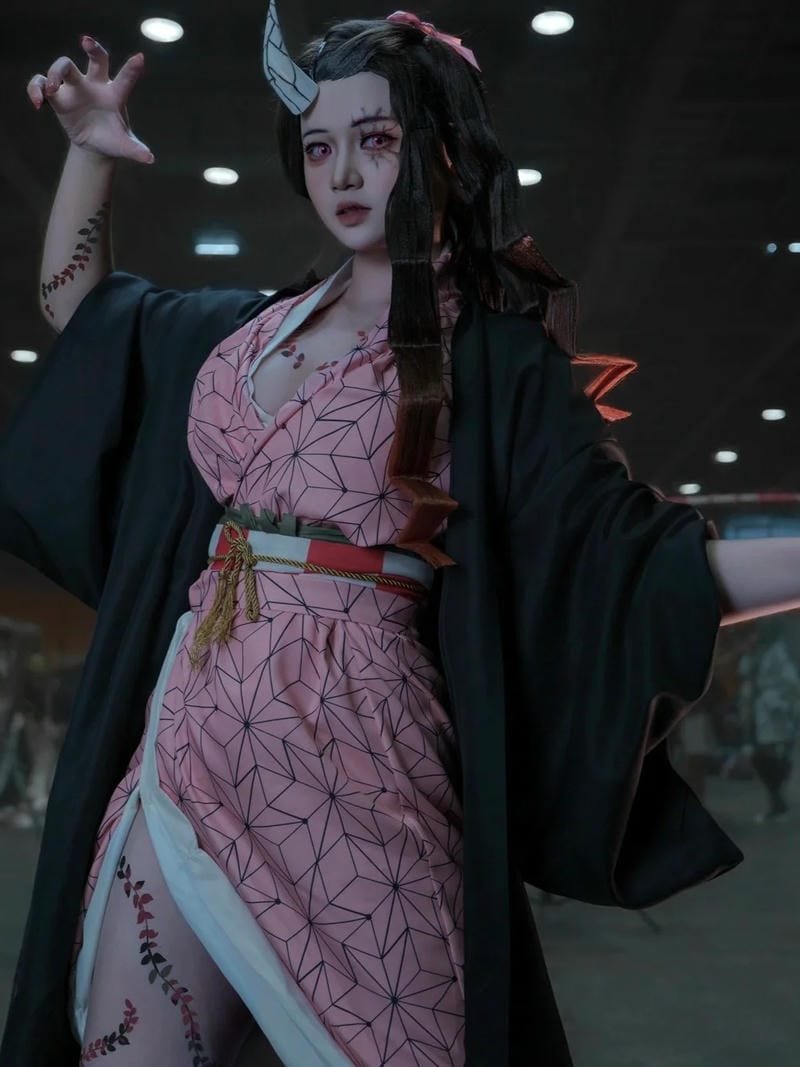 trang phục nezuko cosplay chất lượng cao