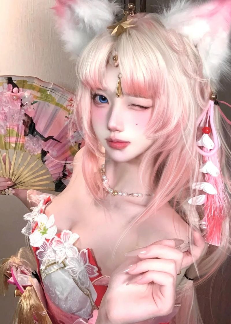 trang phục nhiều màu sắc trong cosplay girls