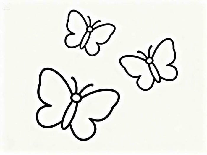tranh tô màu con bướm đẹp cân đối