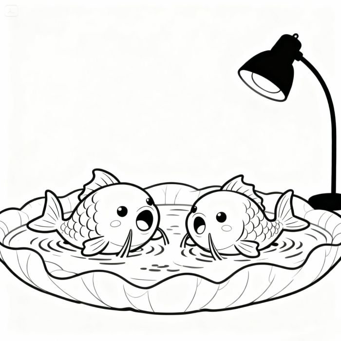 tranh tô màu con cá chép nét đẹp dân gian