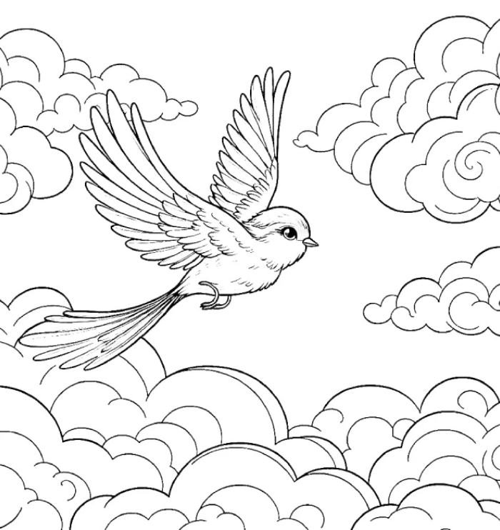 tranh tô màu con chim bồ câu hiền hòa