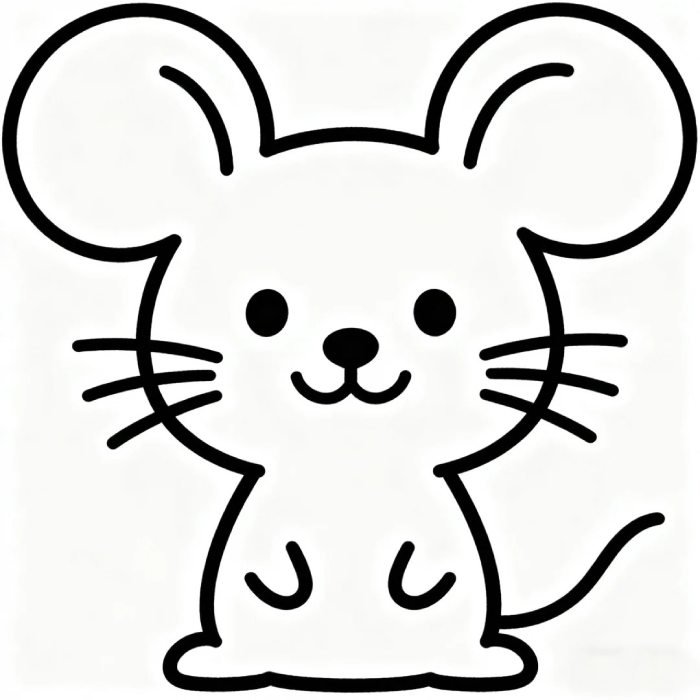 tranh tô màu con chuột hamster nhỏ nhắn