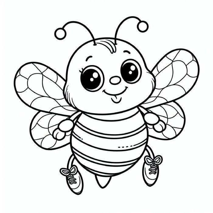 tranh tô màu con ong mang vẻ tích cực