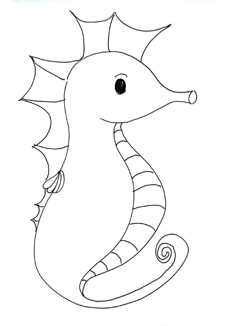 trí tưởng tượng phát triển nhờ tô màu con cá ngựa