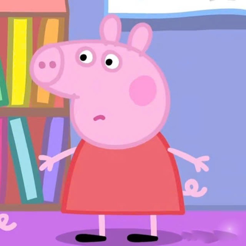 tư thế nhảy nhót quen thuộc sticker heo peppa