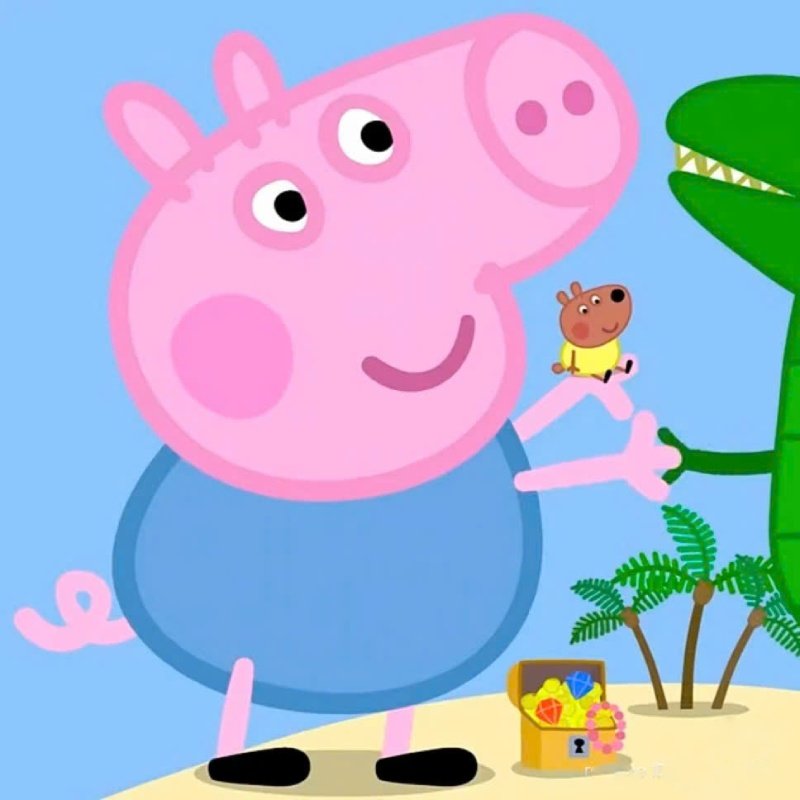 vẻ mặt ngơ ngác sticker heo peppa