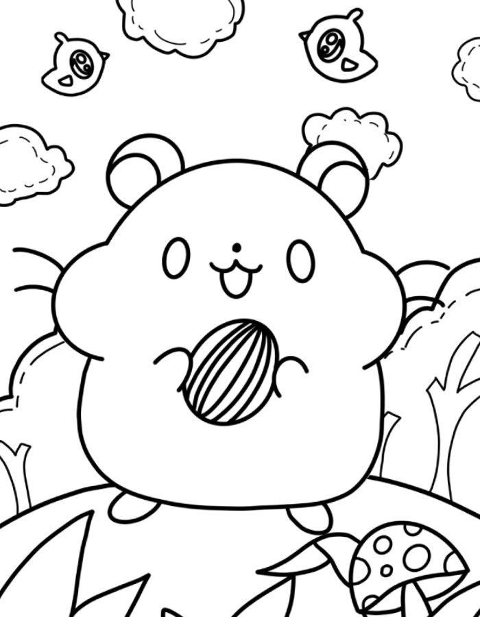 vẻ ngộ nghĩnh trong tranh tô màu con chuột