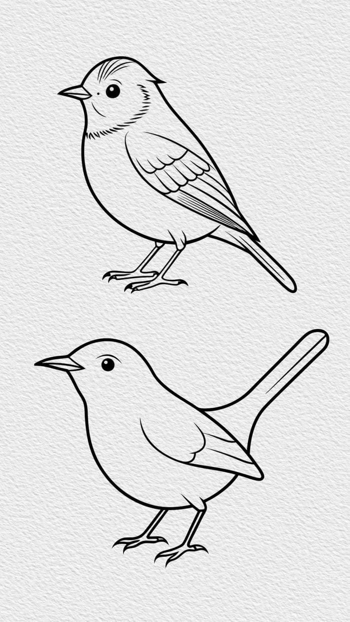 vẻ thanh thoát qua tranh tô màu chim én