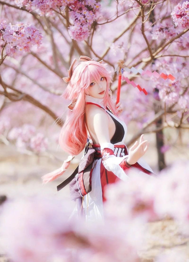 yae miko cosplay hình ảnh nét 4k