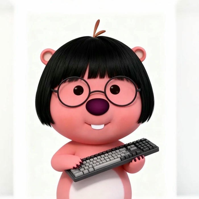 Ảnh Loopy văn phòng hài hước ôm bàn phím làm việc chăm