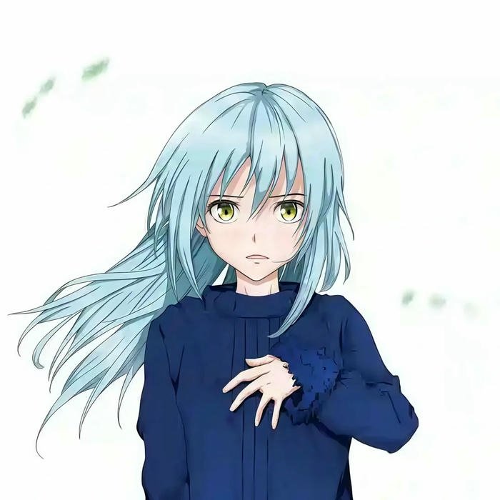 Ảnh Rimuru tóc xanh bay trong gió nhẹ nhàng đẹp