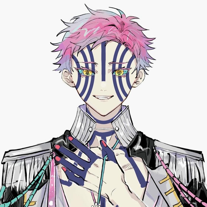 Ảnh avatar Akaza mặc quân phục trắng nhìn rất trang nghiêm