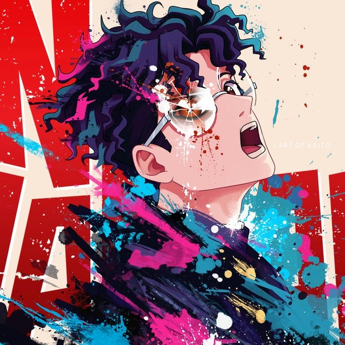 Ảnh avatar Dandadan nhân vật nam bị biến đổi đầy màu sắc