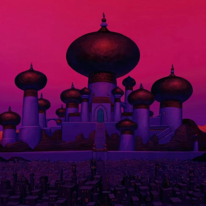 Ảnh avatar Disney lâu đài tráng lệ dưới bầu trời tím