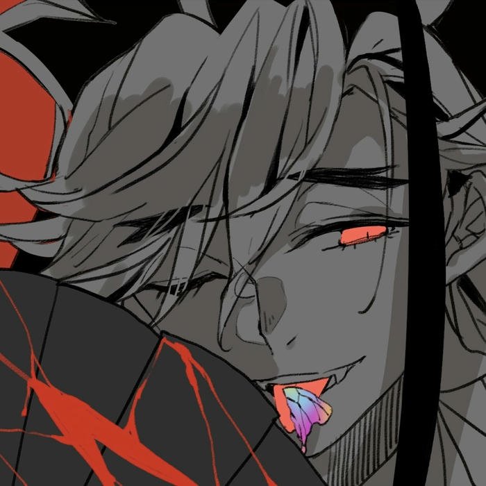 Ảnh avatar Douma cầm quạt che miệng cười bí ẩn