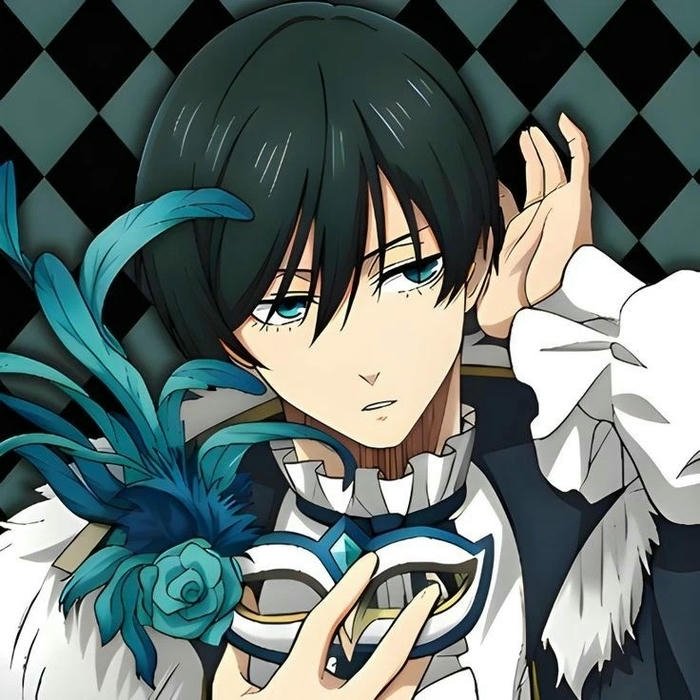 Ảnh avatar Rin Itoshi cầm mặt nạ xanh phong cách lạ