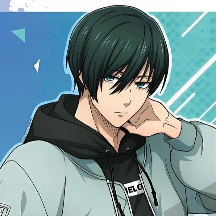 Ảnh avatar Rin Itoshi mặc áo khoác trắng nhìn lạnh lùng