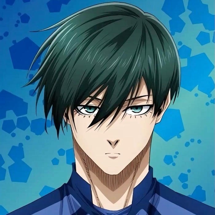 Ảnh avatar Rin Itoshi nhìn thẳng gương mặt nghiêm túc đẹp