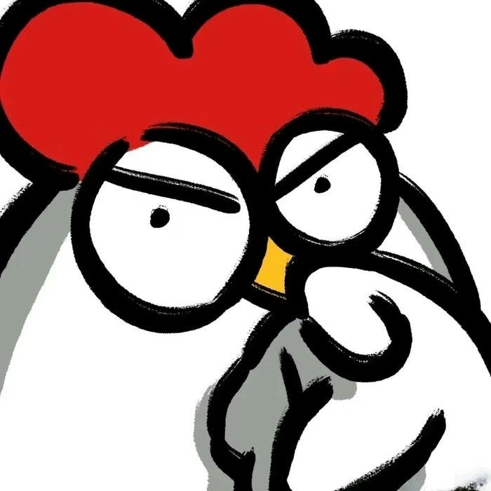 Ảnh avatar gà cute hoạt hình giận dữ hài hước