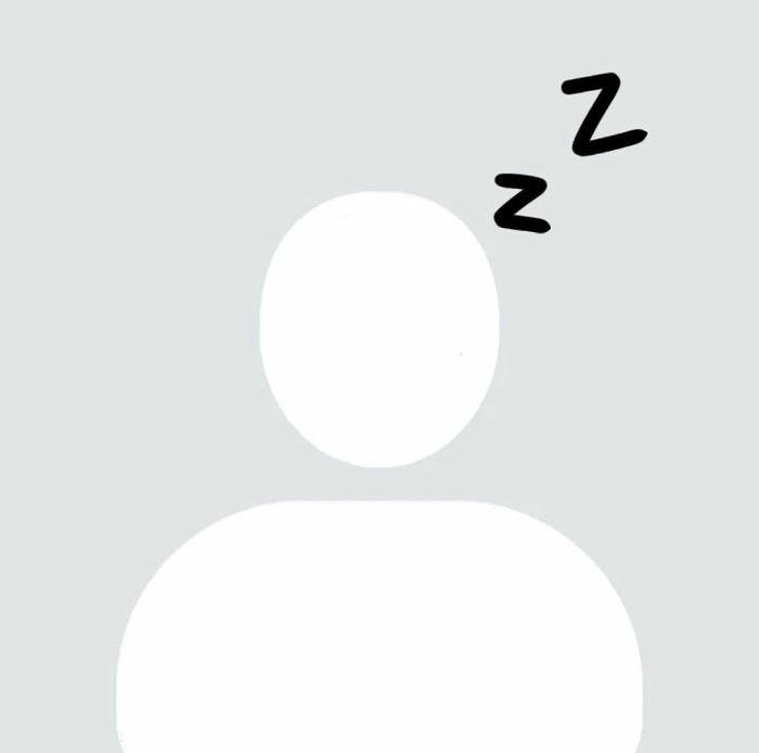 Ảnh avatar hình người trắng đang ngủ say chữ Zzz