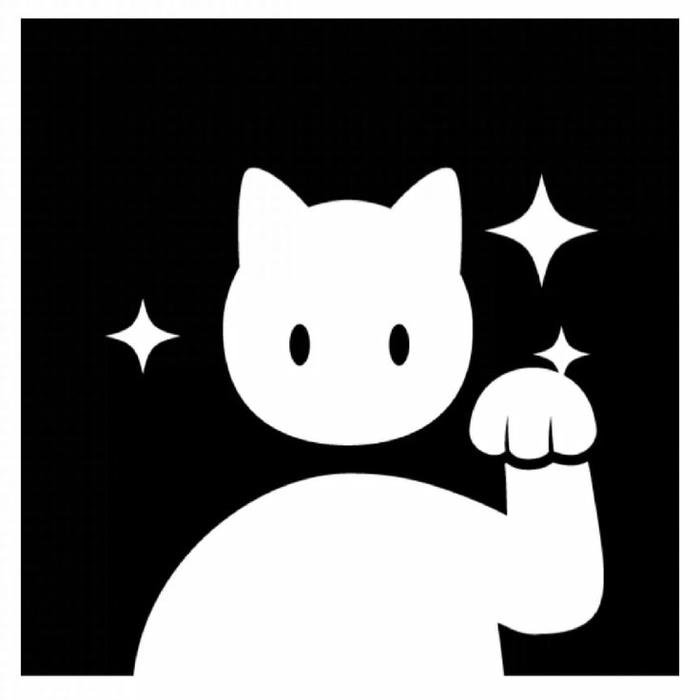 Ảnh avatar hình người trắng tai mèo khung đen lấp