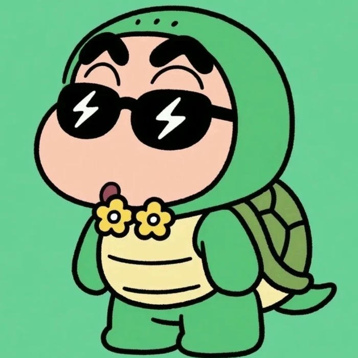 Ảnh avatar nhân vật hoạt hình mặc đồ rùa