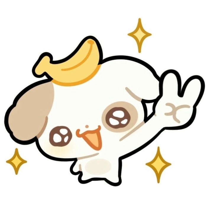 Ảnh avatar quả chuối cute nhân vật đội quả chuối trên đầu