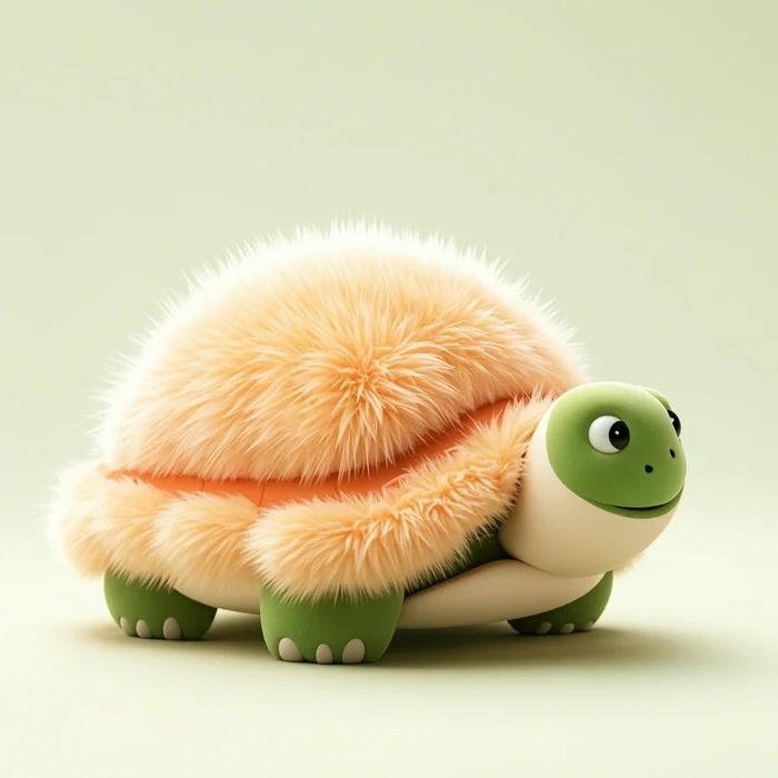 Ảnh avatar rùa đồ chơi có mai lông xù