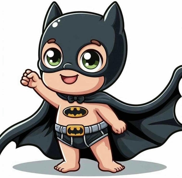 Ảnh batman chibi dáng vẻ em bé cực kỳ dễ thương