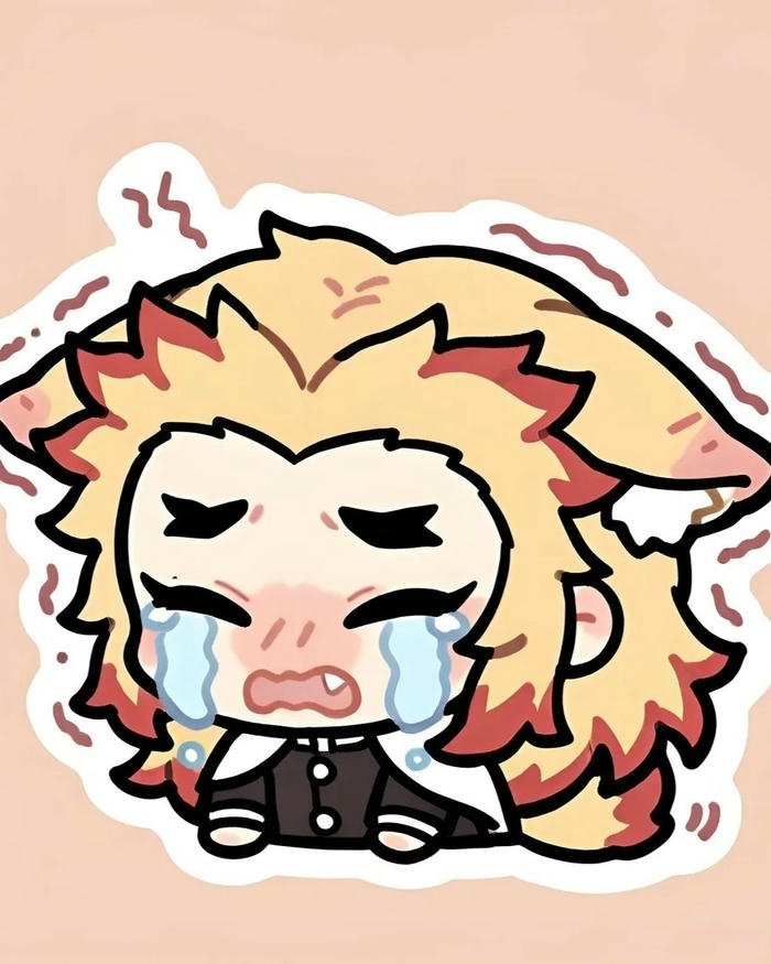 Ảnh chibi buồn nhân vật tóc vàng khóc nức nở